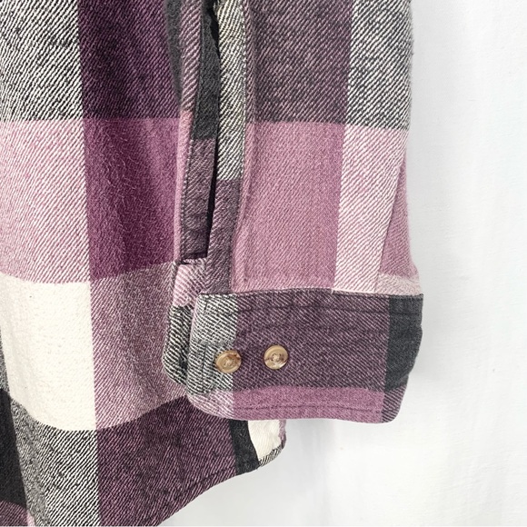 WEEDS Grey Purple Cream Flannel Women’s Size Large Excellent PreOwned Condition - Picture 4 of 7